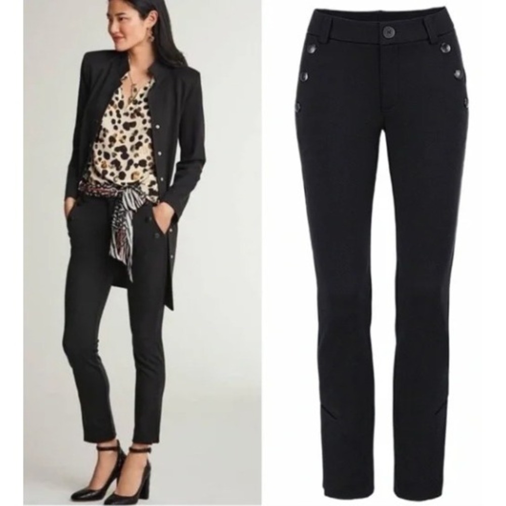 CAbi Maestro Sailor Trousers Black Style 3922 Size 14